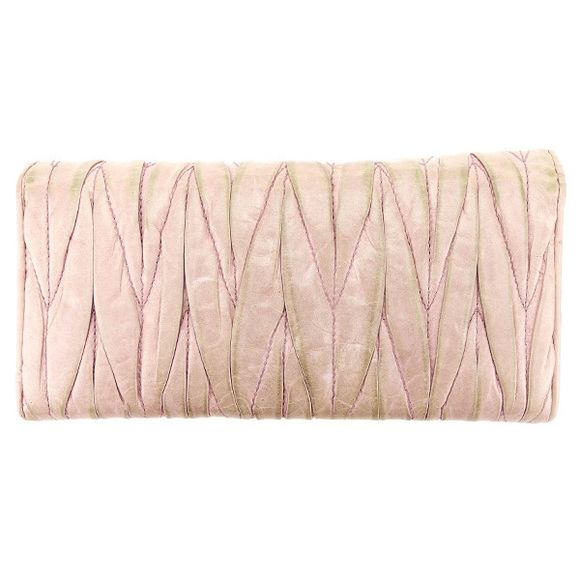 Miu Miu Long Wallet Pink - Matelasse - Picture 2 of 6